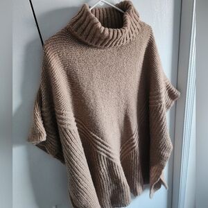Sonoma Brown Cowl Neck Sweater/Poncho